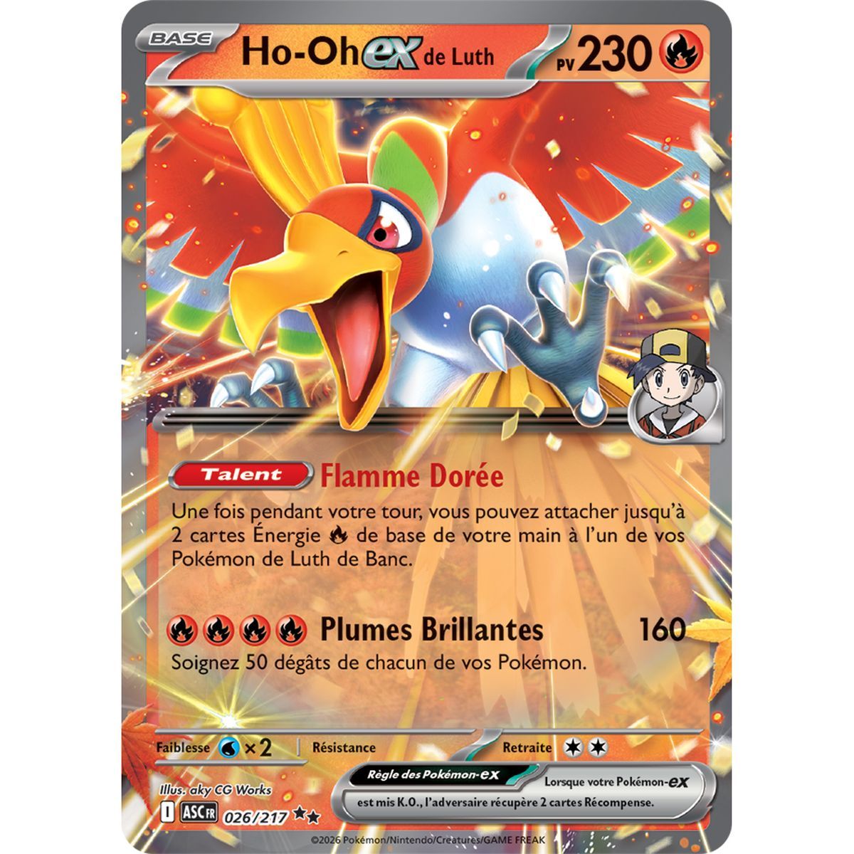 Ho-Oh EX of Luth - Double Rare 26/217 - ME02.5 - Pokémon - Mega Evolution Transcendent Heroes