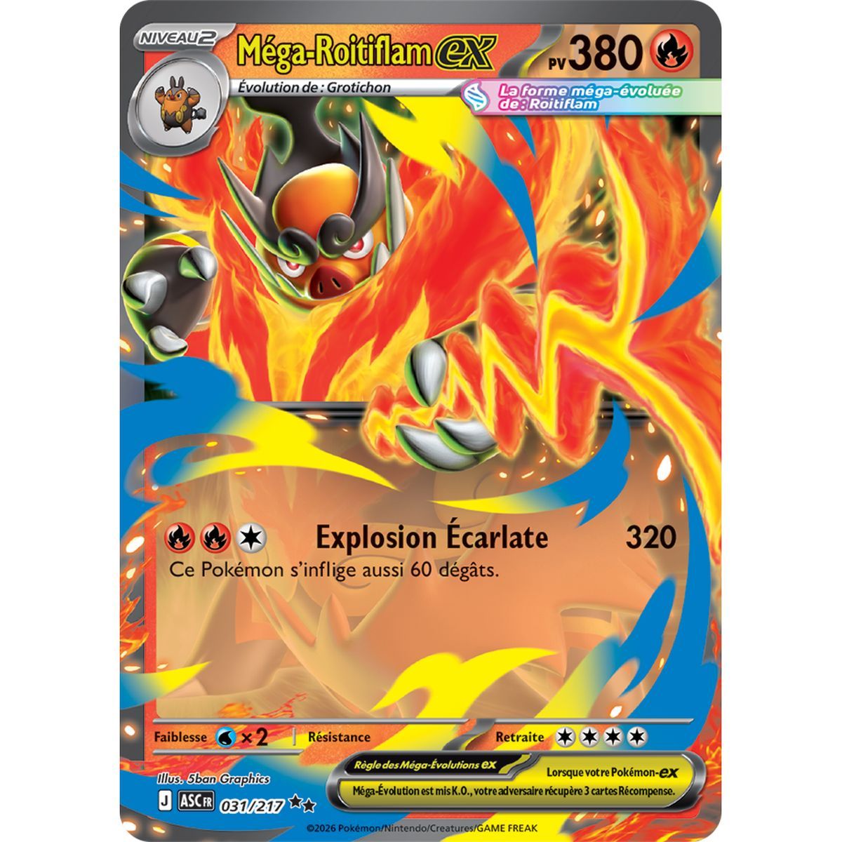 Mega-Erloin EX - Double Rare 31/217 - ME02.5 - Pokémon - Mega Evolution Transcendent Heroes