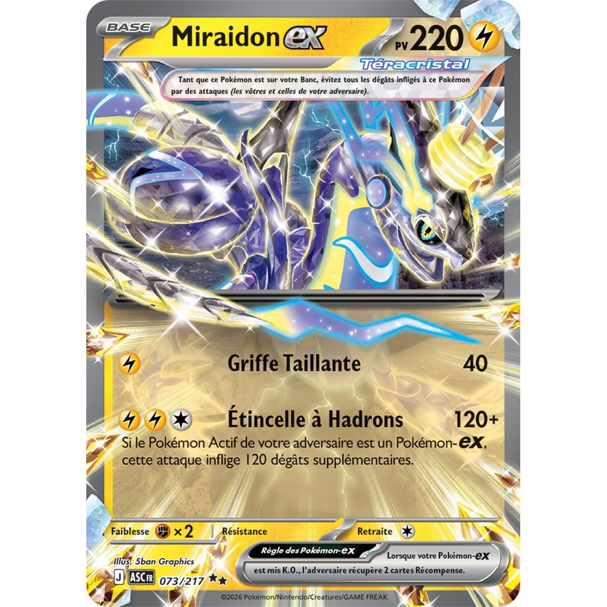 Miraidon EX - Double Rare 73/217 - ME02.5 - Pokémon - Mega Evolution Transcendent Heroes