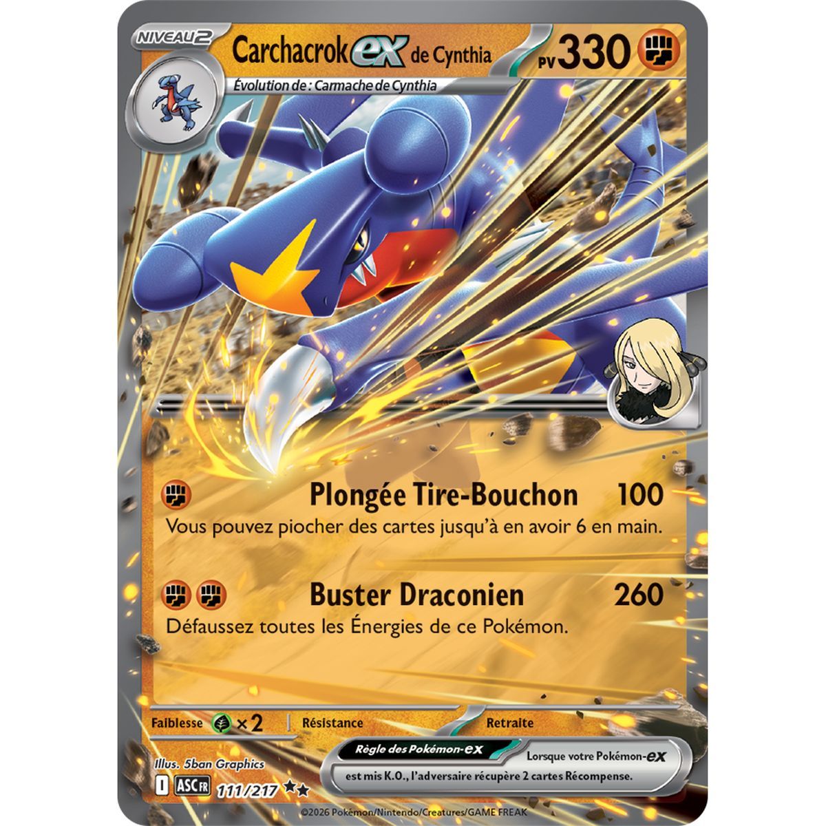 Garchomp EX of Cynthia - Double Rare 111/217 - ME02.5 - Pokémon - Mega Evolution Transcendent Heroes