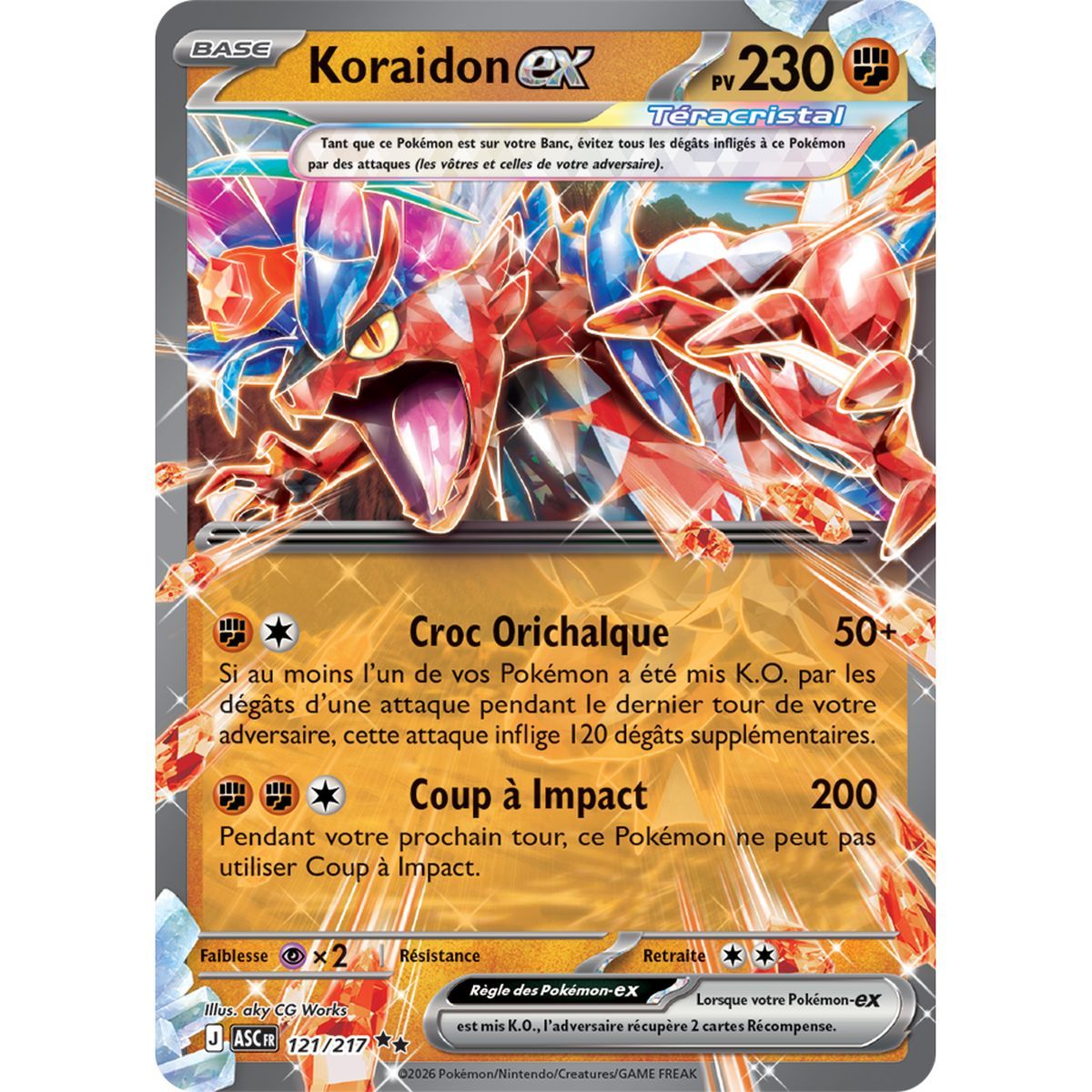 Koraidon EX - Double Rare 121/217 - ME02.5 - Pokémon - Mega Evolution Transcendent Heroes