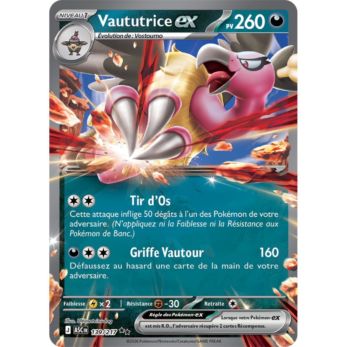 Mandibuzz EX - Double Rare 139/217 - ME02.5 - Pokémon - Mega Evolution Transcendent Heroes