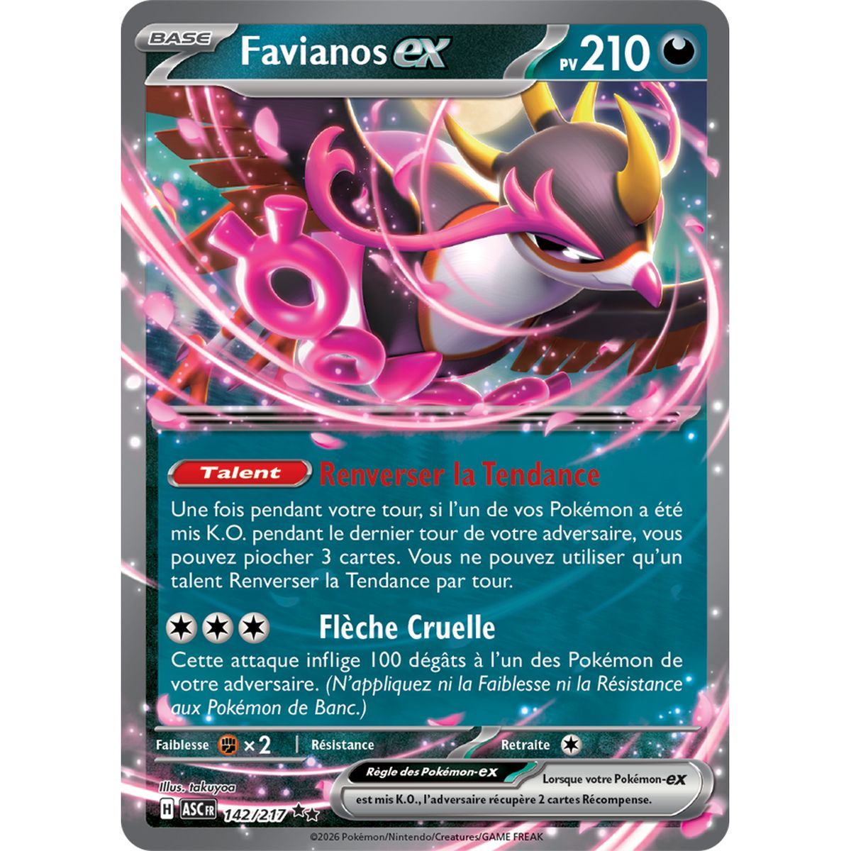 Favianos EX - Double Rare 142/217 - ME02.5 - Pokémon - Mega Evolution Transcendent Heroes