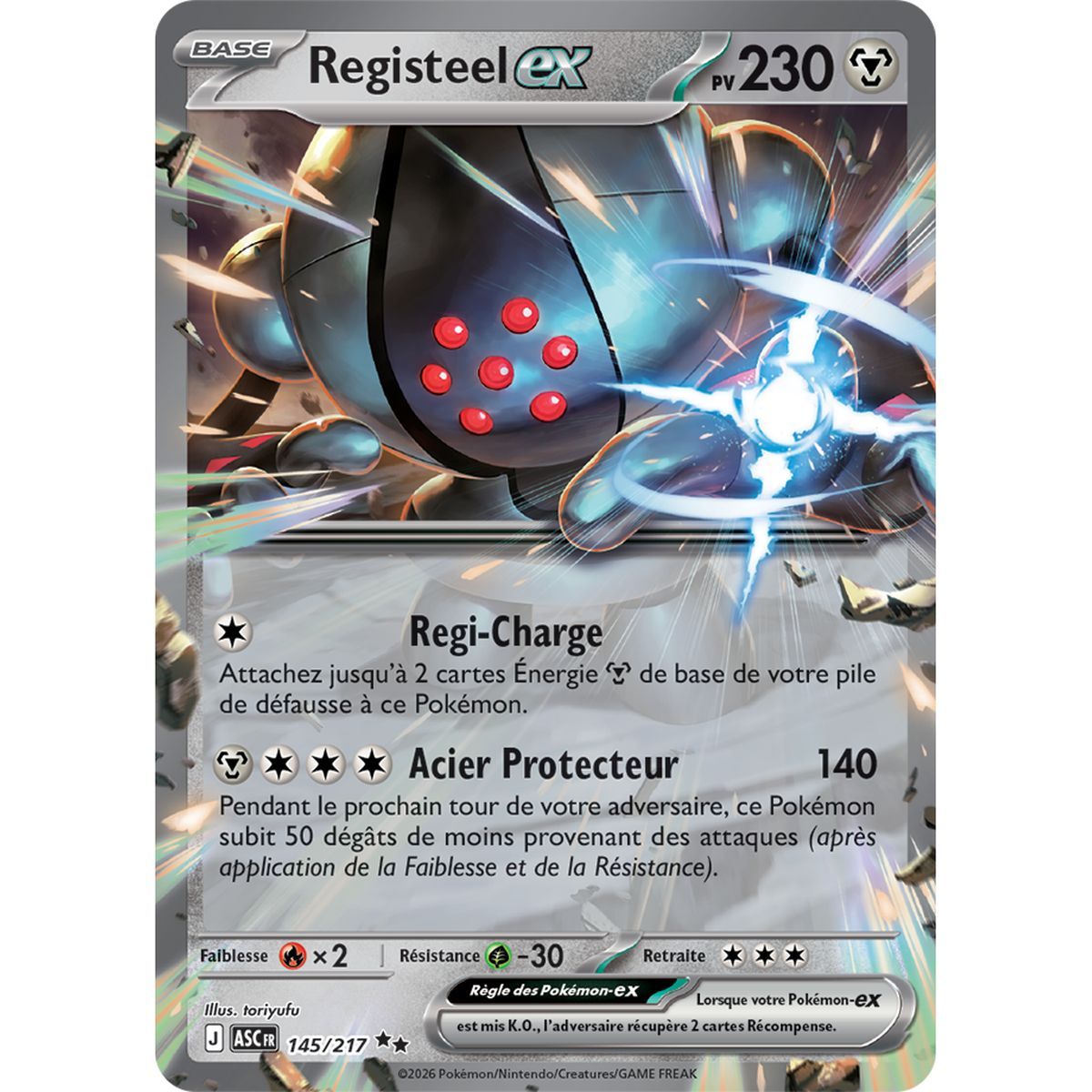 Registeel EX - Double Rare 145/217 - ME02.5 - Pokémon - Mega Evolution Transcendent Heroes
