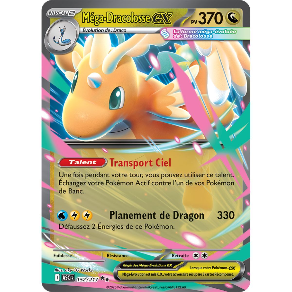 Mega Dragonite EX - Double Rare 152/217 - ME02.5 - Pokémon - Mega Evolution Transcendent Heroes