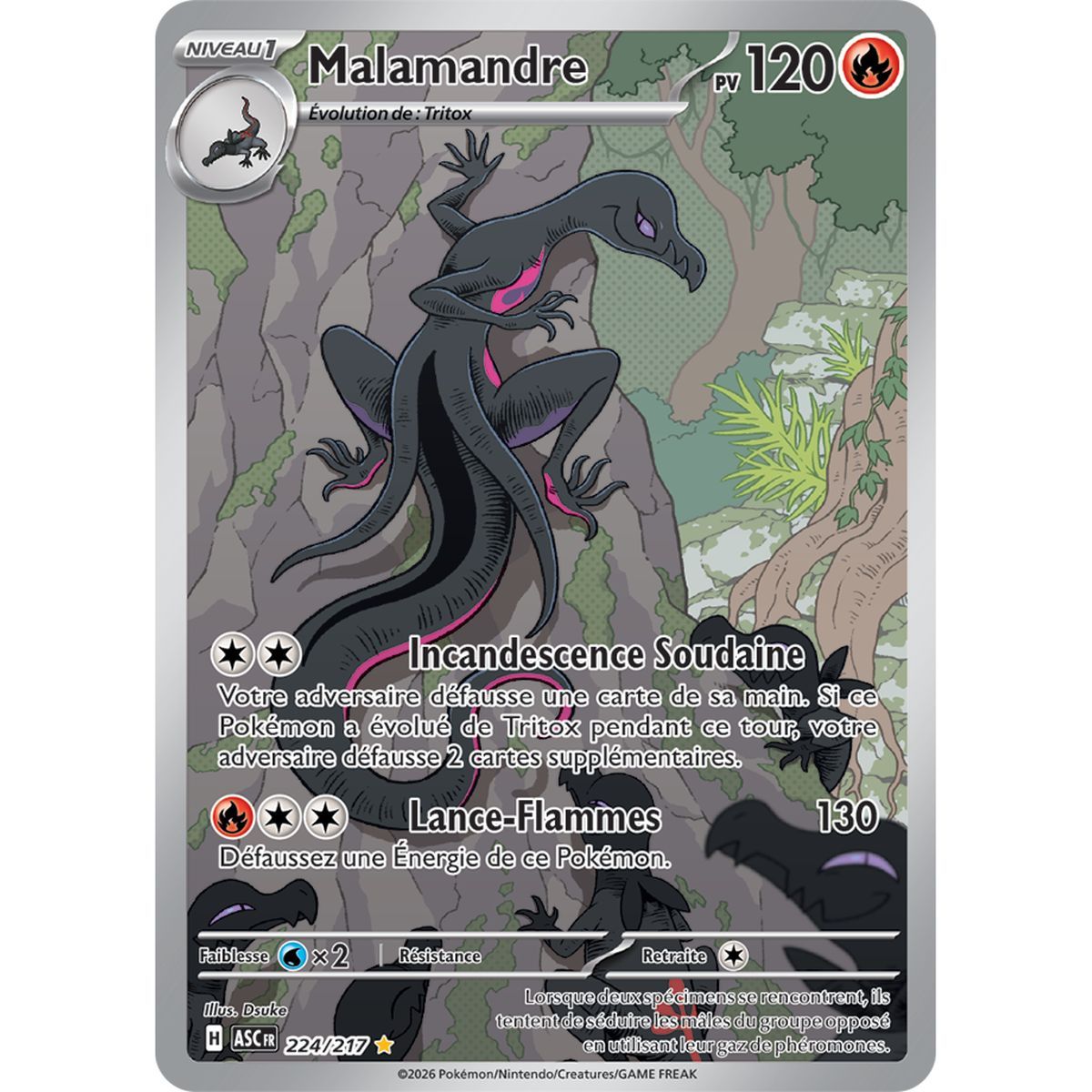 Malamandre - Rare Illustration 224/217 - ME02.5 - Pokémon - Mega Evolution Transcendent Heroes