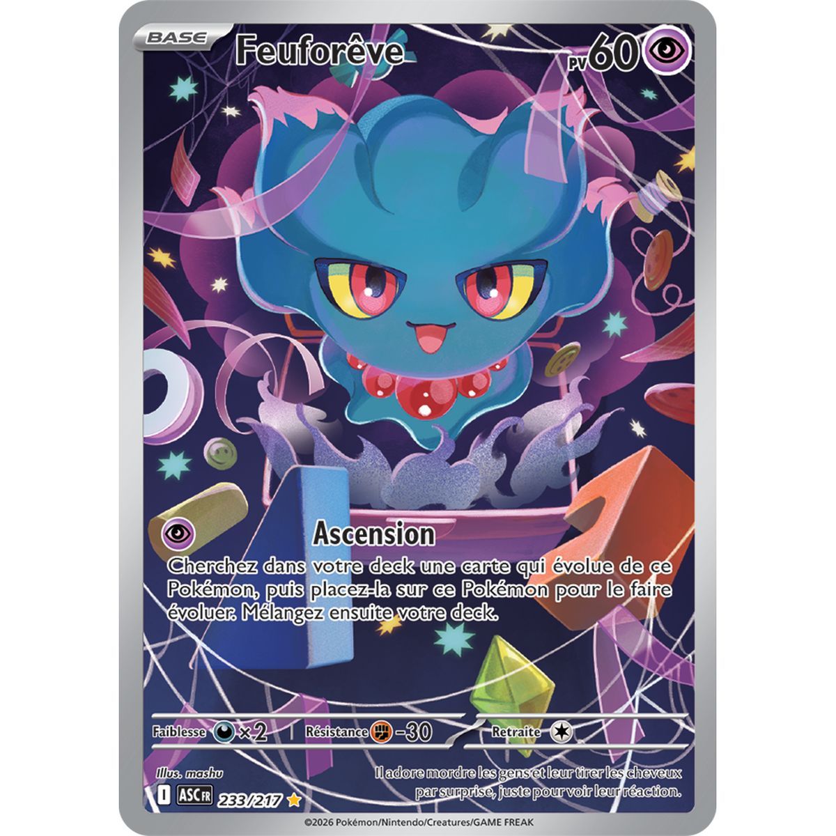 Misdreavus - Rare Illustration 233/217 - ME02.5 - Pokémon - Mega Evolution Transcendent Heroes