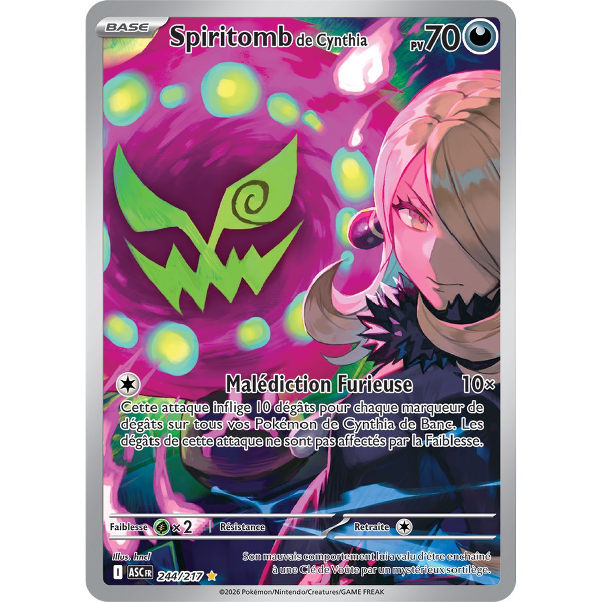 Cynthia's Spiritomb - Rare Illustration 244/217 - ME02.5 - Pokémon - Mega Evolution Transcendent Heroes