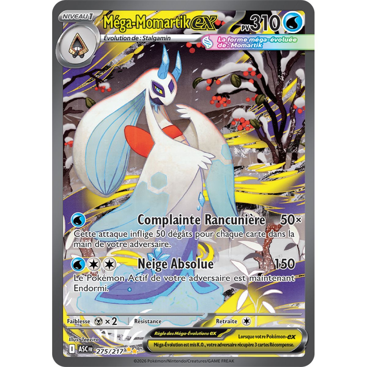 Mega Froslass EX - Special Illustration Rare 275/217 - ME02.5 - Pokémon - Mega Evolution Transcendent Heroes