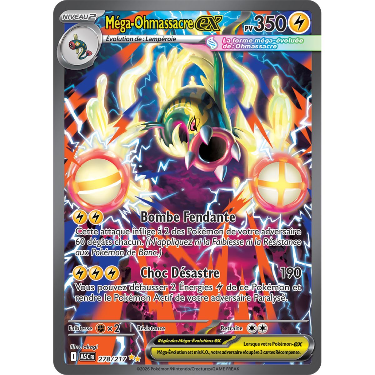 Mega-Ohmassacre EX - Special Illustration Rare 278/217 - ME02.5 - Pokémon - Mega Evolution Transcendent Heroes