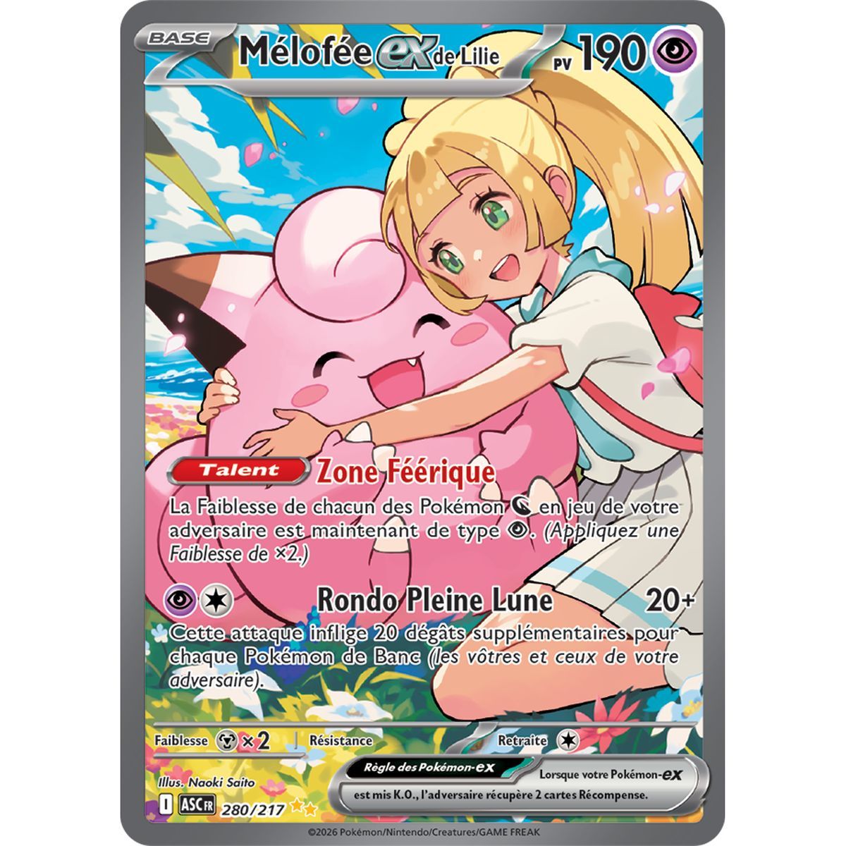 Clefairy EX of Lillie - Special Illustration Rare 280/217 - ME02.5 - Pokémon - Mega Evolution Transcendent Heroes