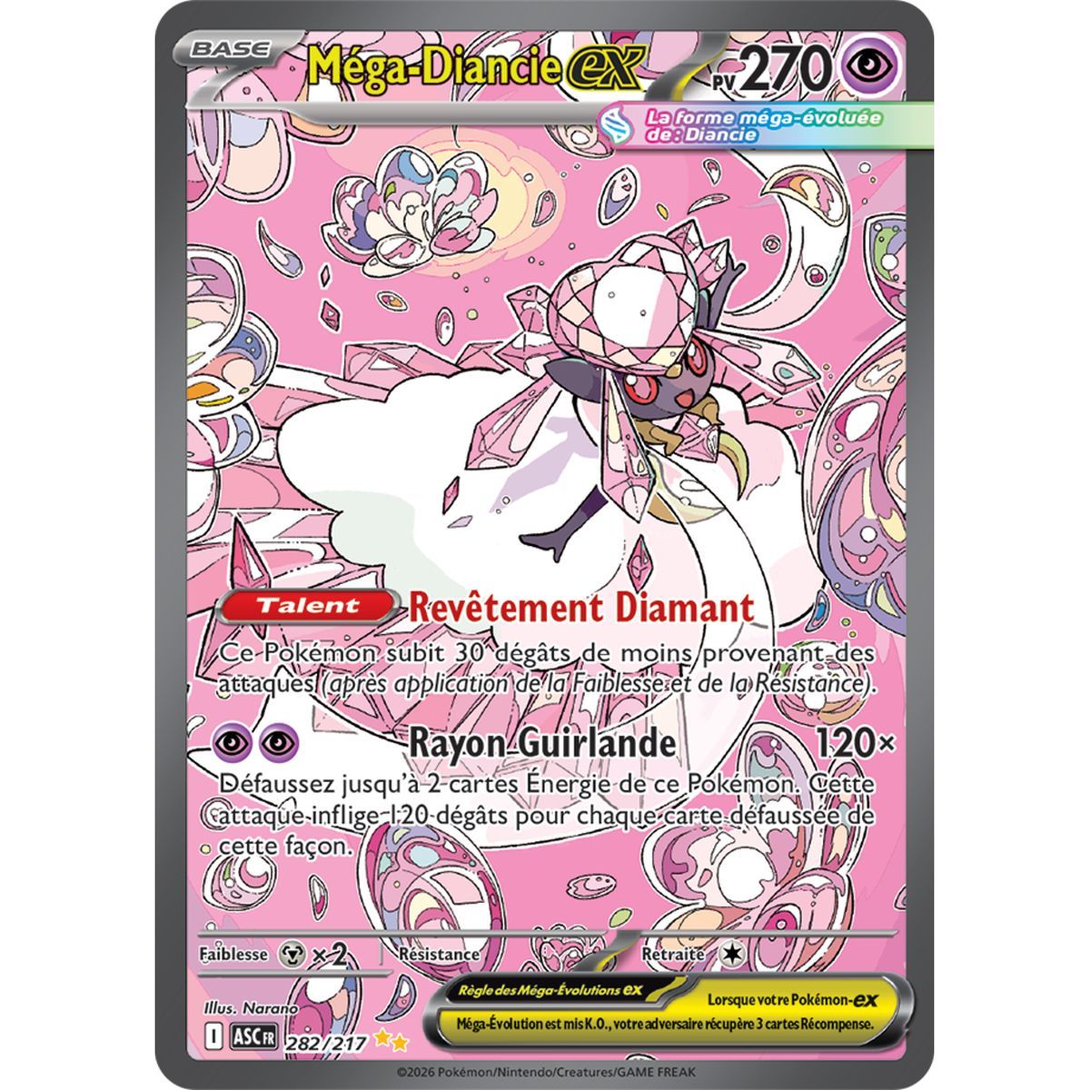 Mega Diancie EX - Special Illustration Rare 282/217 - ME02.5 - Pokémon - Mega Evolution Transcendent Heroes