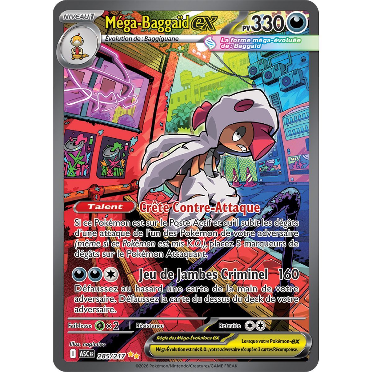 Mega Scraggy EX - Special Illustration Rare 285/217 - ME02.5 - Pokémon - Mega Evolution Transcendent Heroes