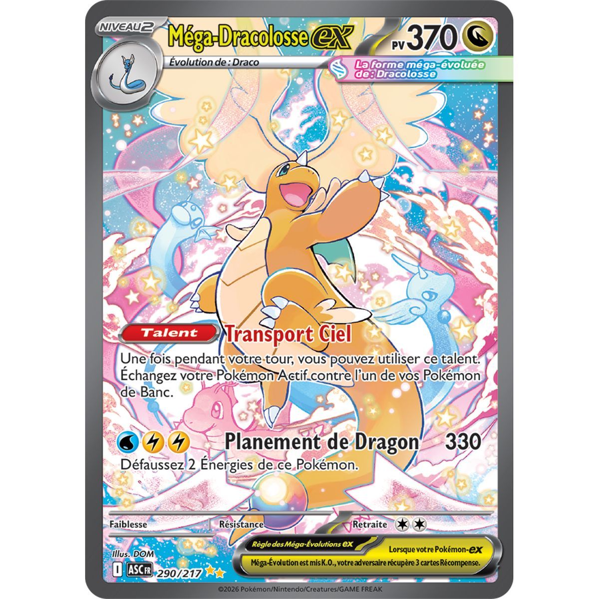 Mega Dragonite EX - Special Illustration Rare 290/217 - ME02.5 - Pokémon - Mega Evolution Transcendent Heroes
