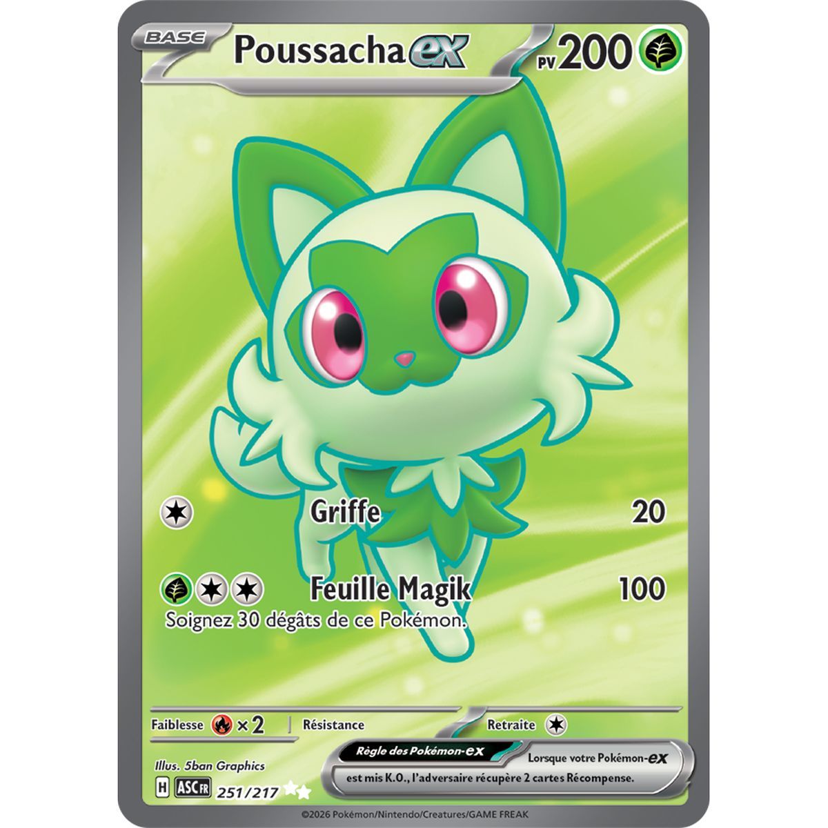 Poussacha EX - Ultra Rare 251/217 - ME02.5 - Pokémon - Mega Evolution Transcendent Heroes