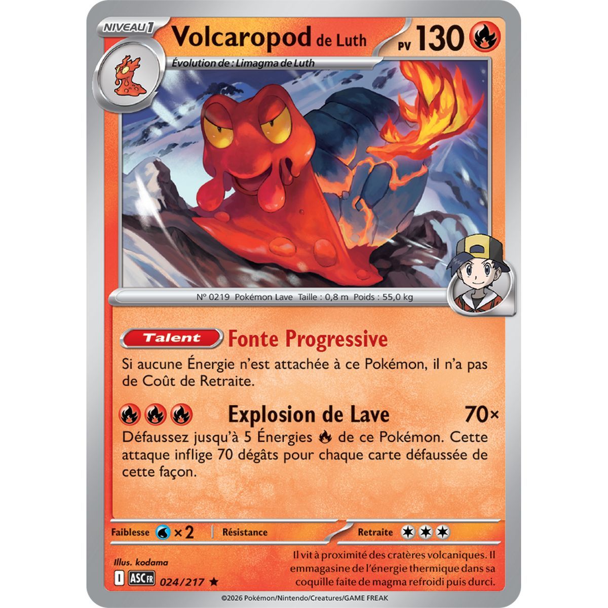 Luth's Volcaropod - Holo Rare 24/217 - ME02.5 - Pokémon - Mega Evolution Transcendent Heroes