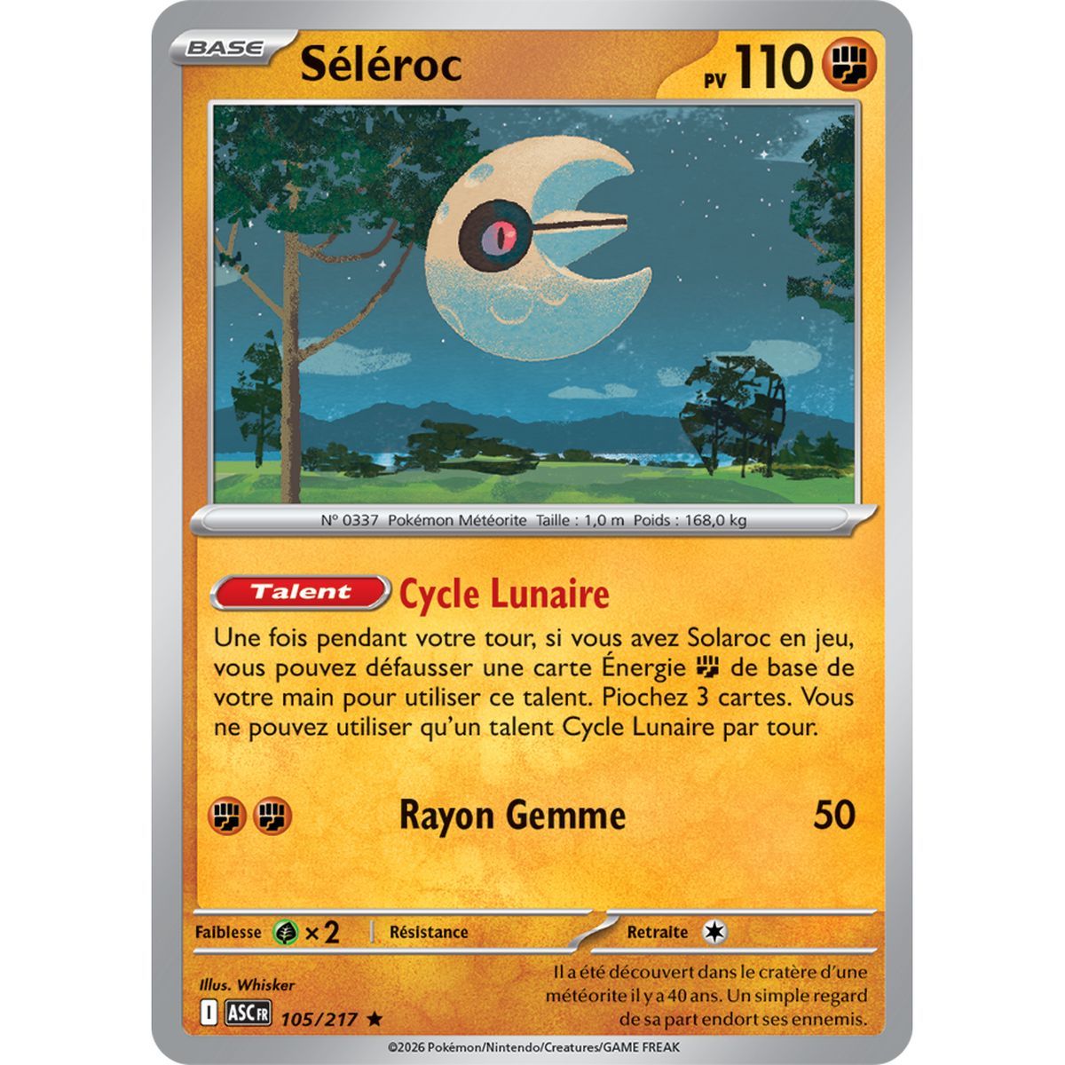 Lunatone - Holo Rare 105/217 - ME02.5 - Pokémon - Mega Evolution Transcendent Heroes