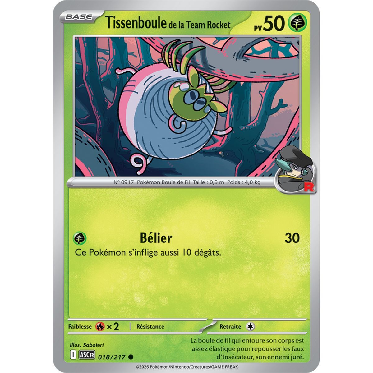 Team Rocket's Tissenboule - Reverse Rocket 18/217 - ME02.5 - Pokémon - Mega Evolution Transcendent Heroes