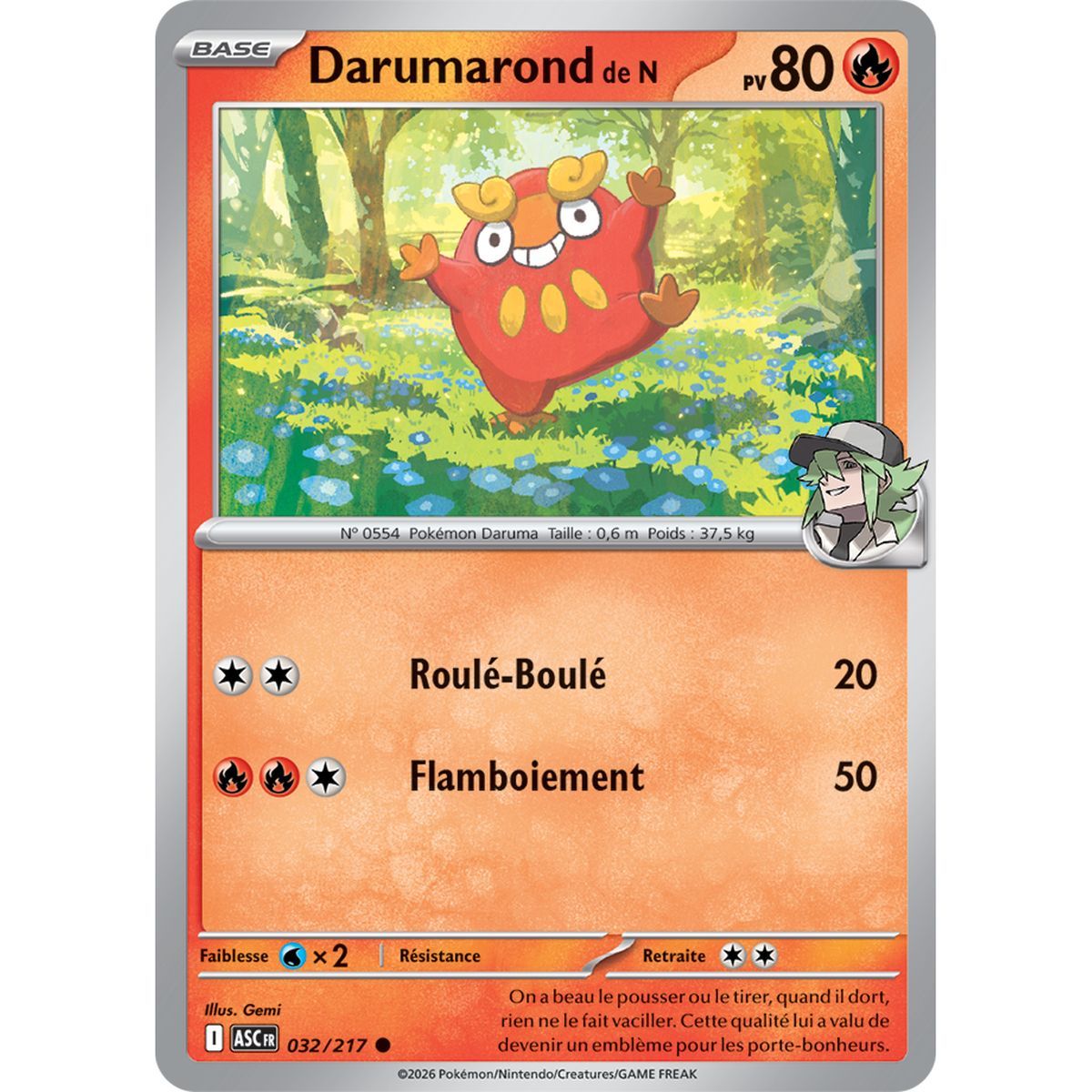 Darumarond of N - Reverse Pokéball 32/217 - ME02.5 - Pokémon - Mega Evolution Transcendent Heroes