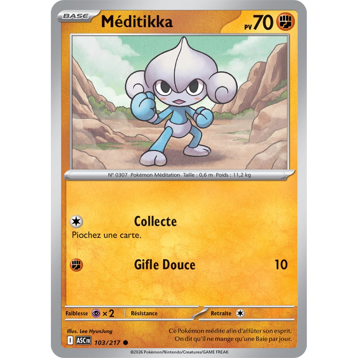 Meditite - Reverse Pokéball 103/217 - ME02.5 - Pokémon - Mega Evolution Transcendent Heroes