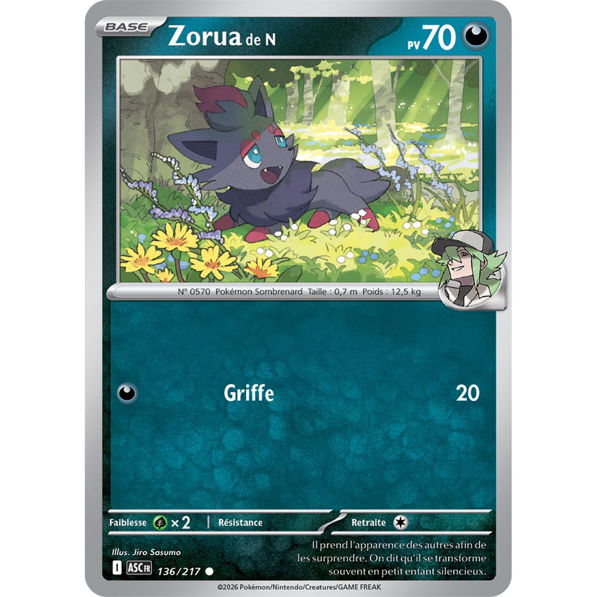 Zorua of N - Reverse Pokéball 136/217 - ME02.5 - Pokémon - Mega Evolution Transcendent Heroes