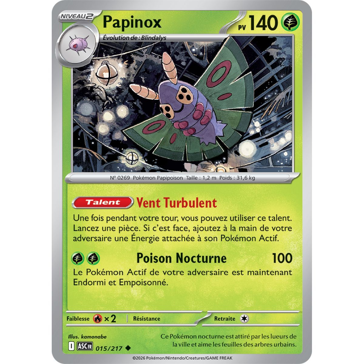 Papinox - Reverse Pokéball 15/217 - ME02.5 - Pokémon - Mega Evolution Transcendent Heroes