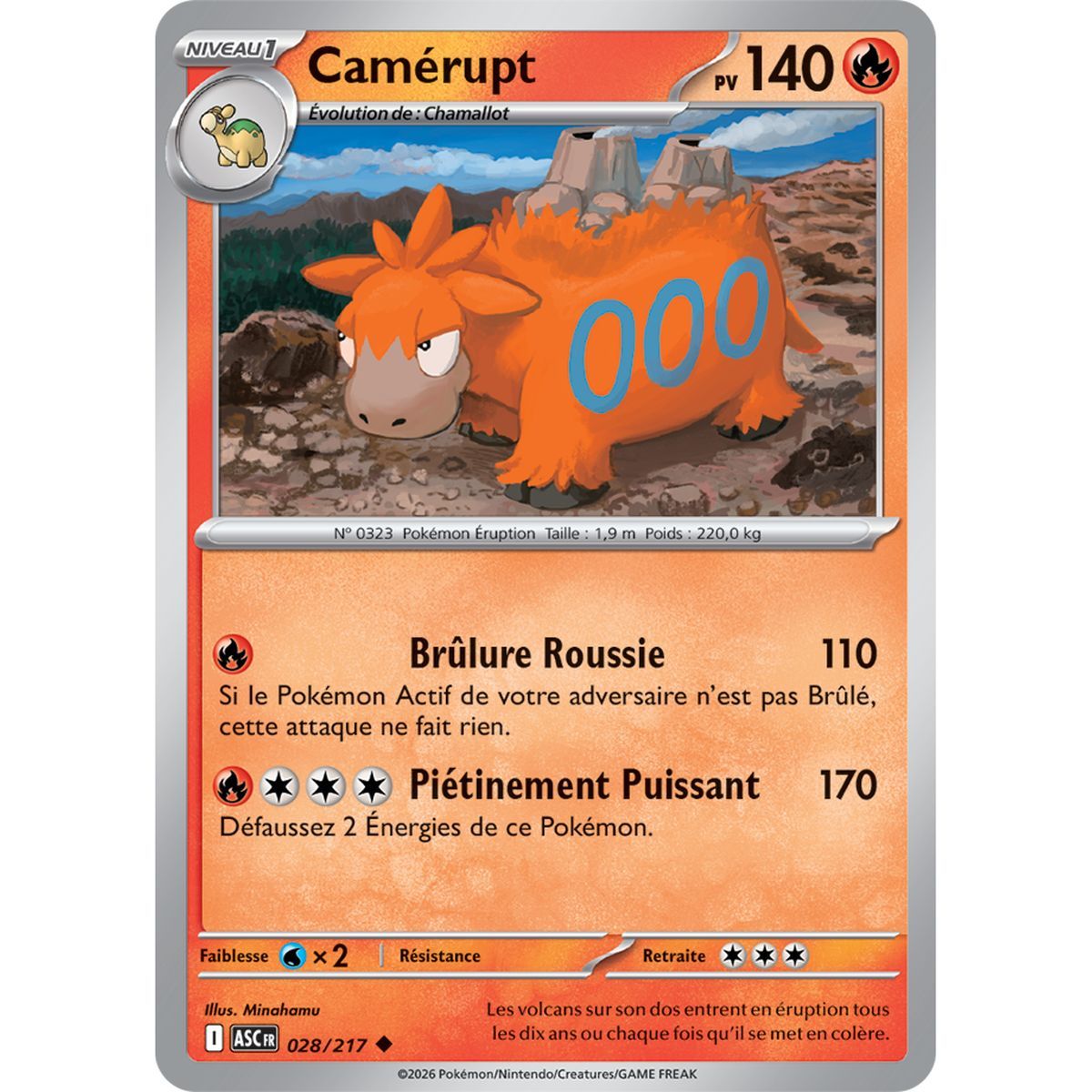 Camerupt - Reverse Pokéball 28/217 - ME02.5 - Pokémon - Mega Evolution Transcendent Heroes