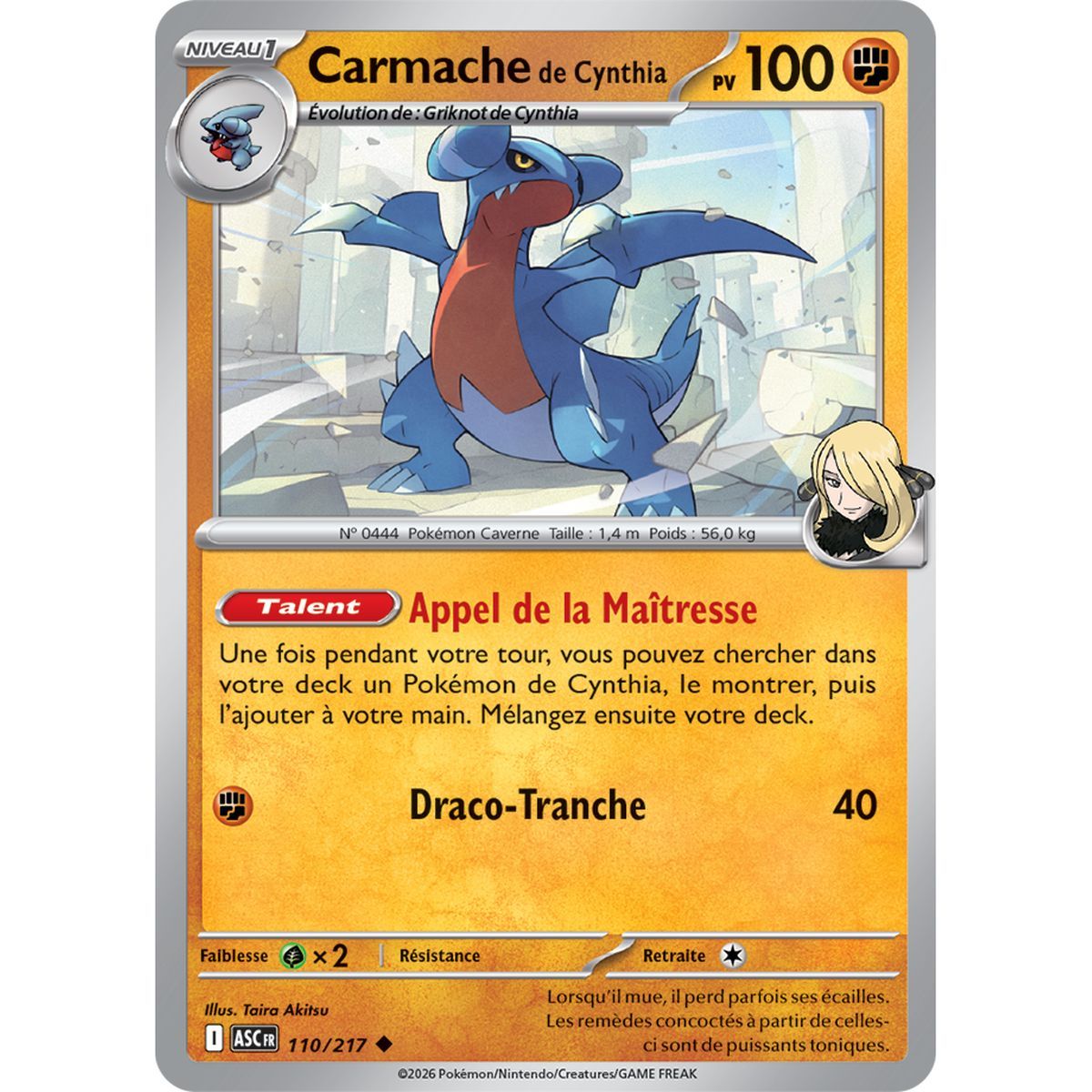 Cynthia's Garchomp - Reverse Pokéball 110/217 - ME02.5 - Pokémon - Mega Evolution Transcendent Heroes