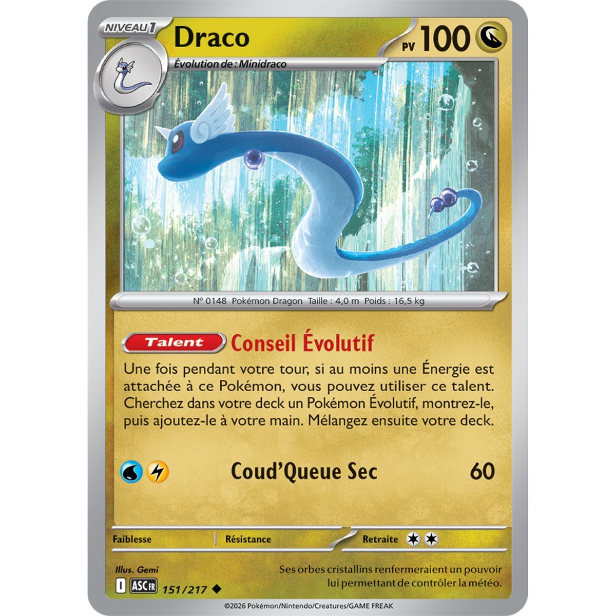 Draco - Reverse Pokéball 151/217 - ME02.5 - Pokémon - Mega Evolution Transcendent Heroes