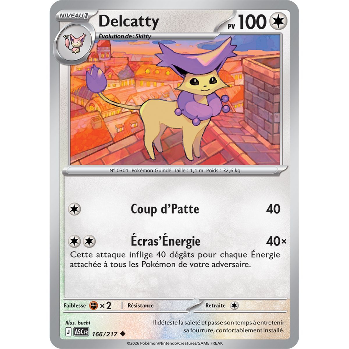 Delcatty - Reverse Pokéball 166/217 - ME02.5 - Pokémon - Mega Evolution Transcendent Heroes