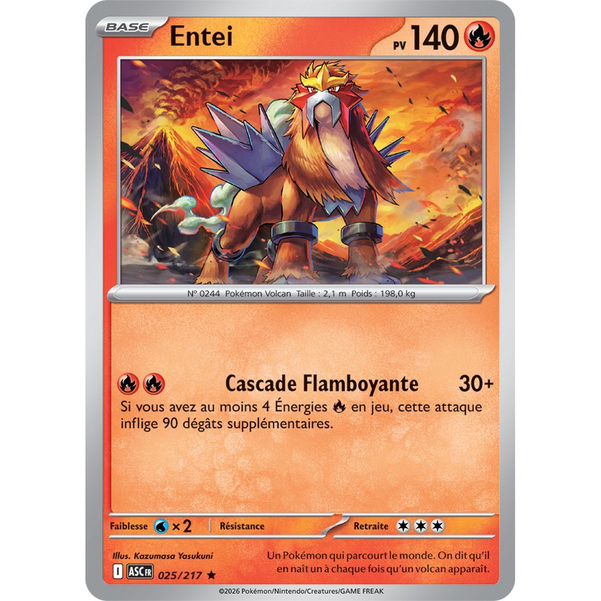Entei - Reverse Pokéball 25/217 - ME02.5 - Pokémon - Mega Evolution Transcendent Heroes