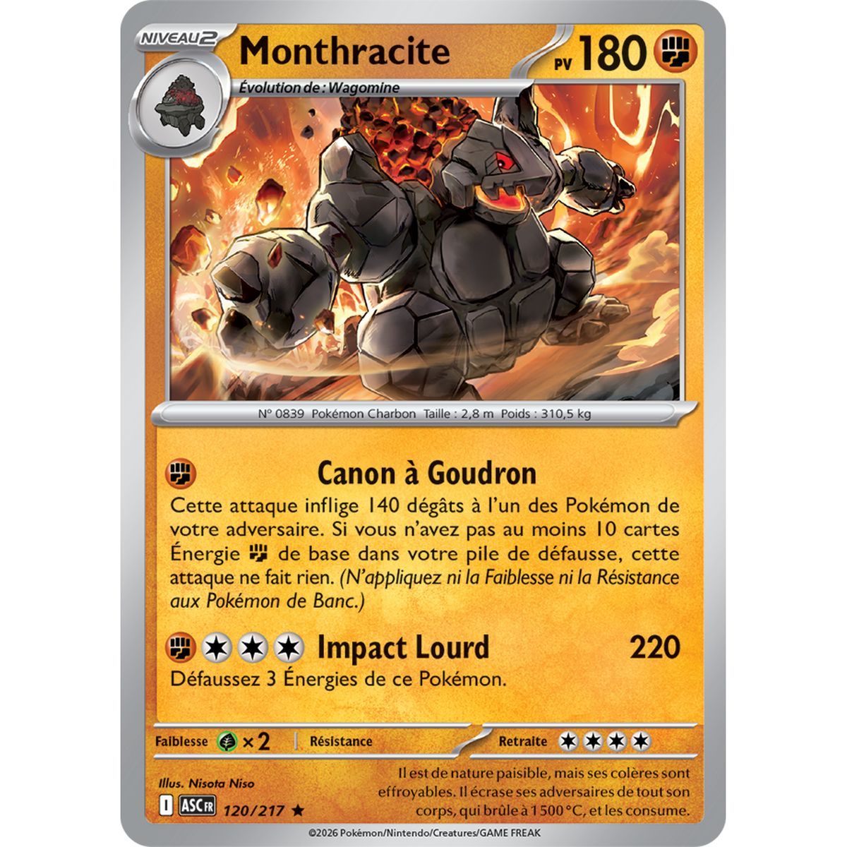 Monthracite - Reverse Pokéball 120/217 - ME02.5 - Pokémon - Mega Evolution Transcendent Heroes