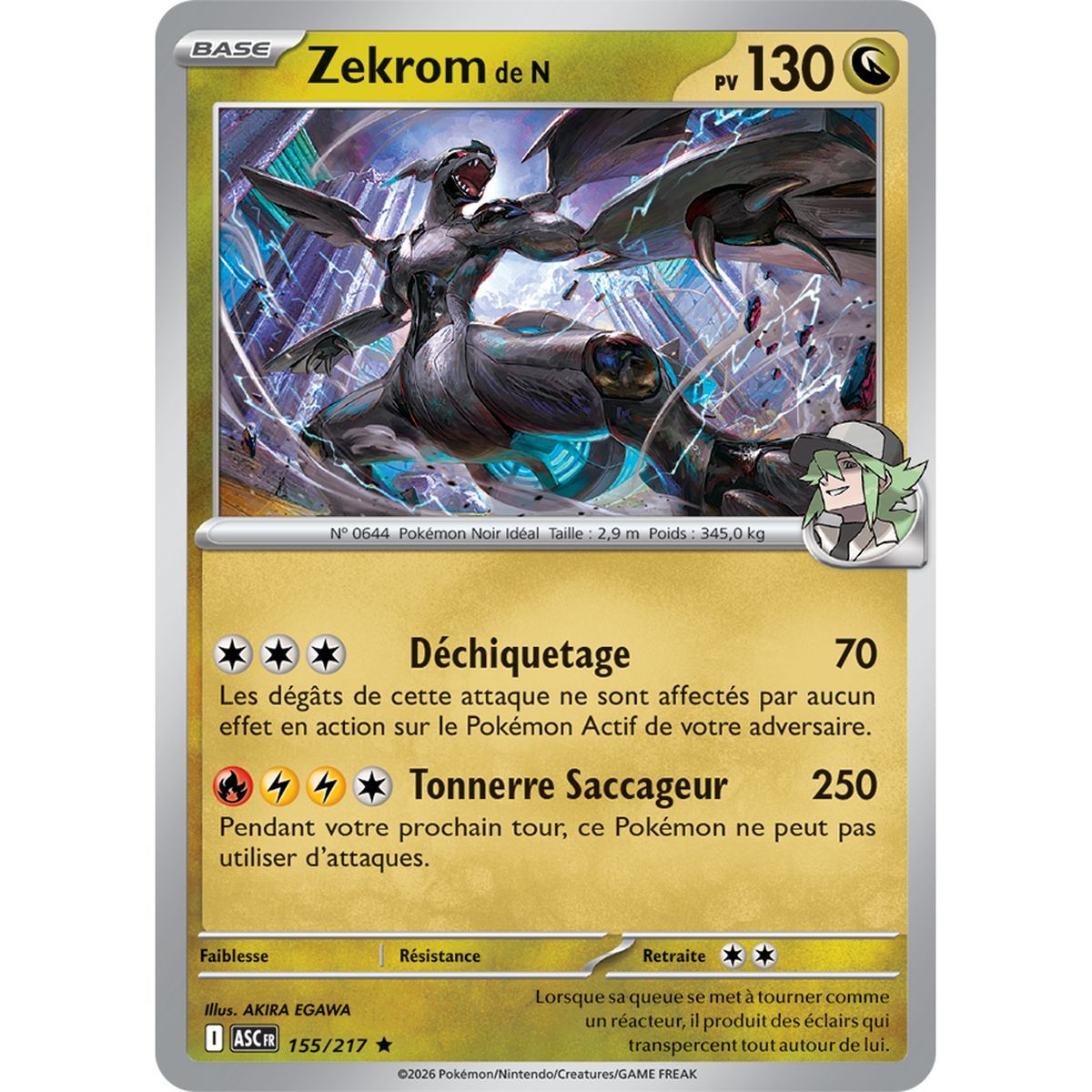 Zekrom of N - Reverse Pokéball 155/217 - ME02.5 - Pokémon - Mega Evolution Transcendent Heroes