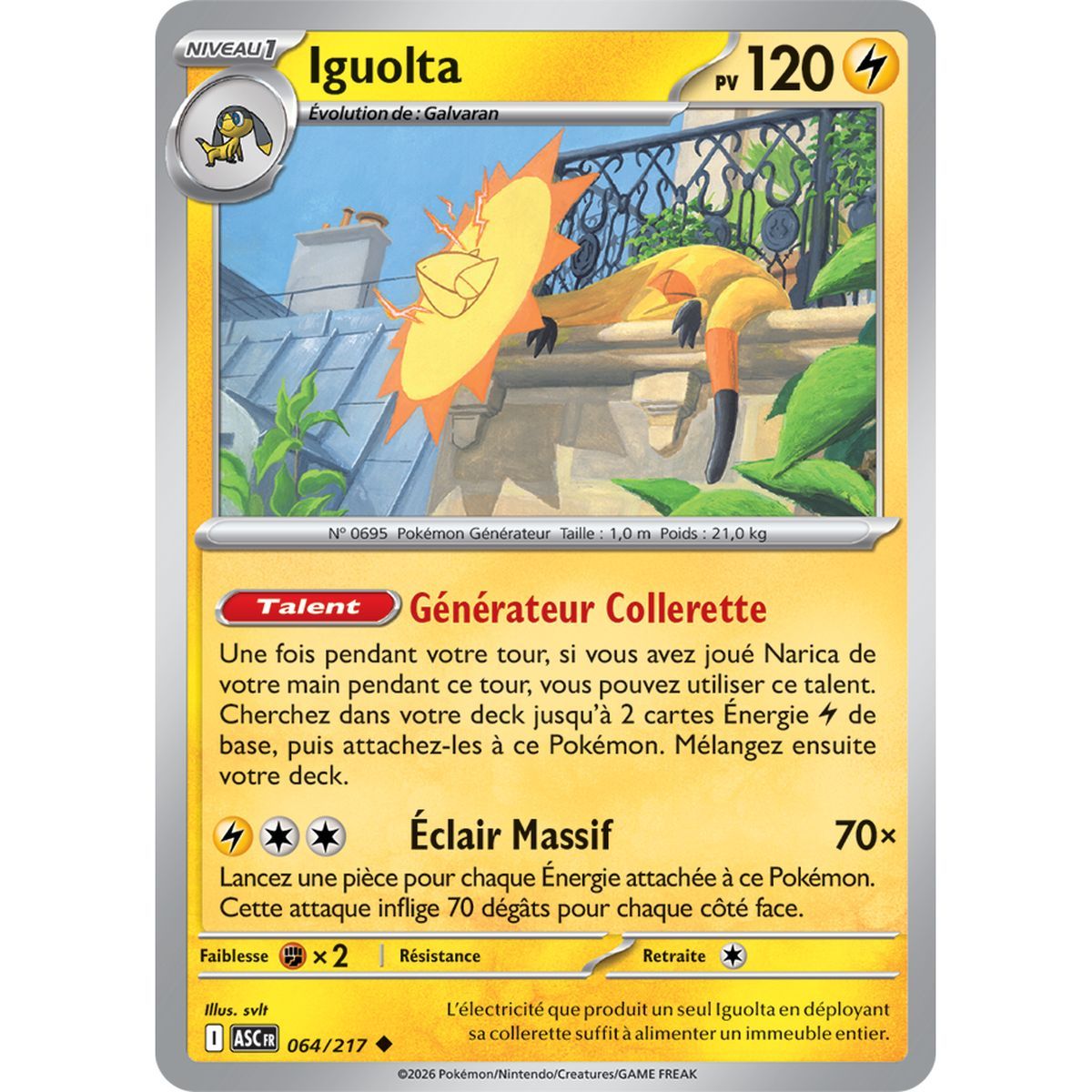 Iguolta - Uncommon 64/217 - ME02.5 - Pokémon - Mega Evolution Transcendent Heroes