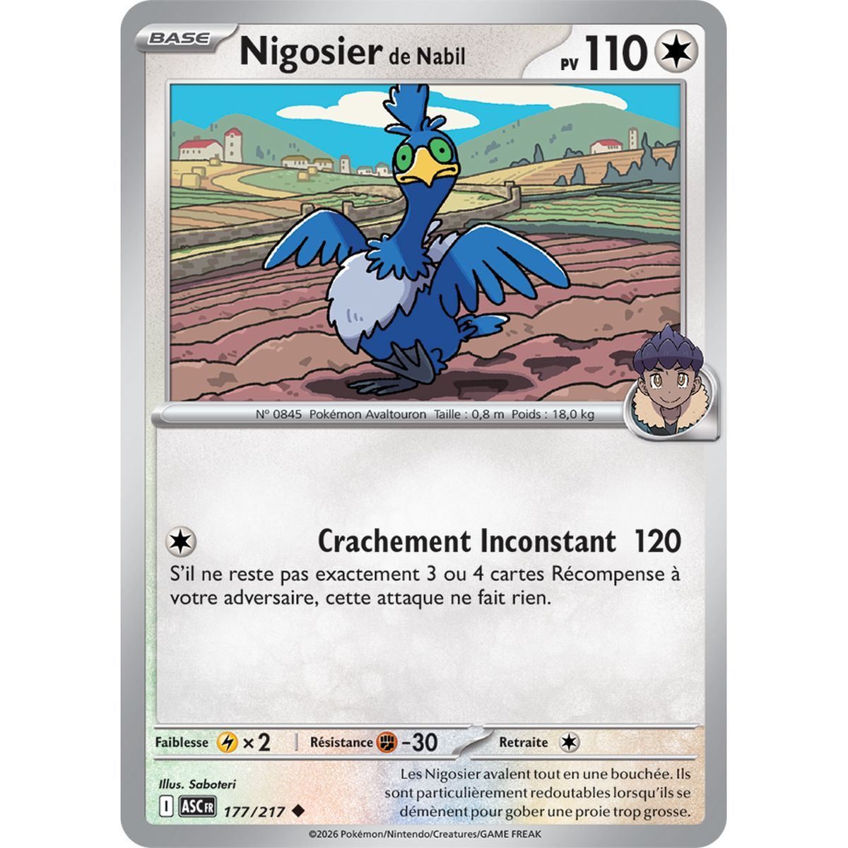 Nabil's Cramorant - Uncommon 177/217 - ME02.5 - Pokémon - Mega Evolution Transcendent Heroes