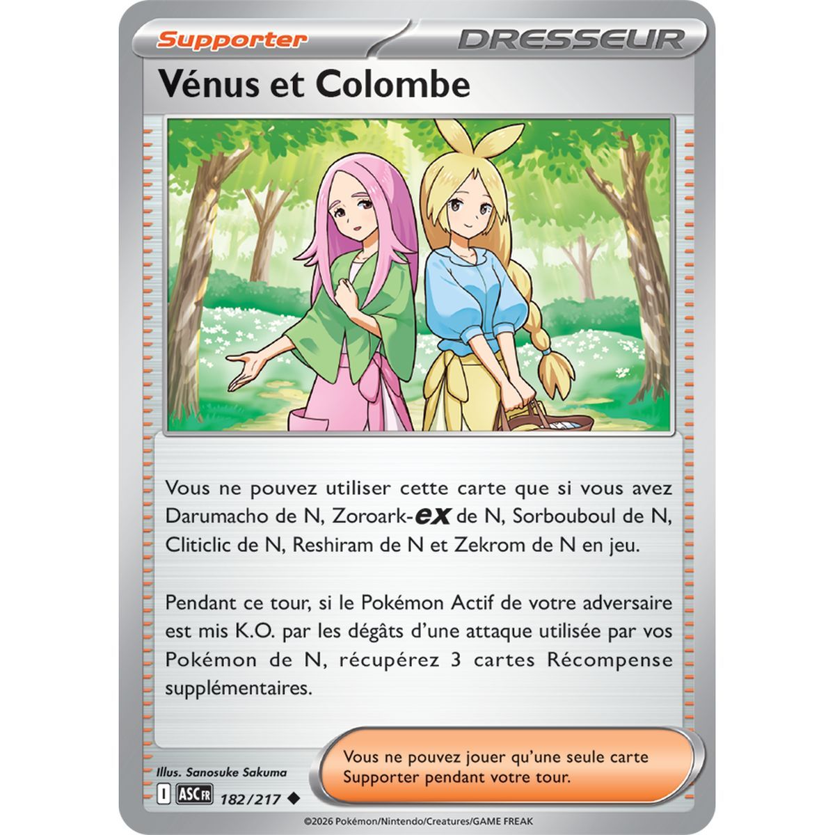 Venus and Dove - Uncommon 182/217 - ME02.5 - Pokémon - Mega Evolution Transcendent Heroes