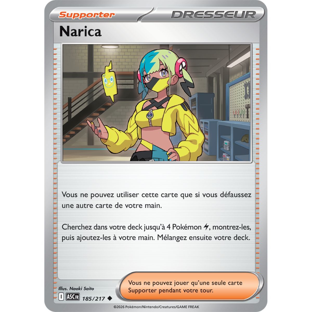 Narica - Uncommon 185/217 - ME02.5 - Pokémon - Mega Evolution Transcendent Heroes