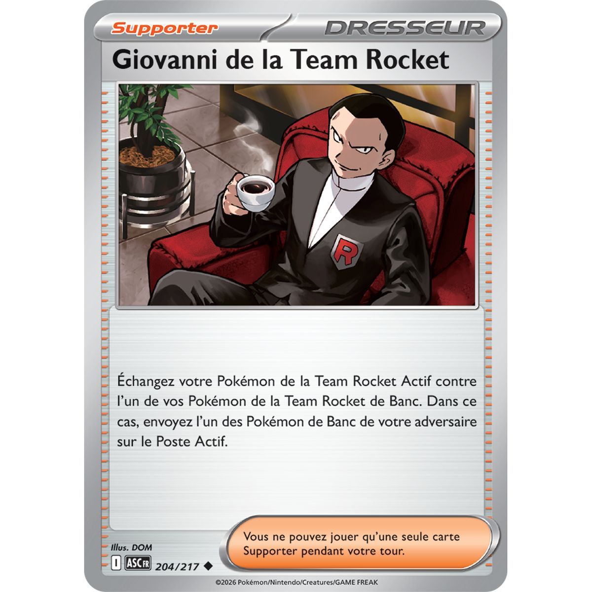 Giovanni of Team Rocket - Uncommon 204/217 - ME02.5 - Pokémon - Mega Evolution Transcendent Heroes