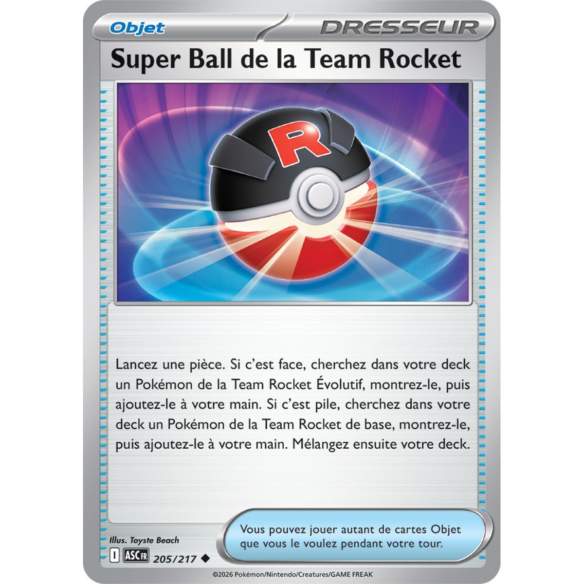 Team Rocket's Super Ball - Uncommon 205/217 - ME02.5 - Pokémon - Mega Evolution Transcendent Heroes