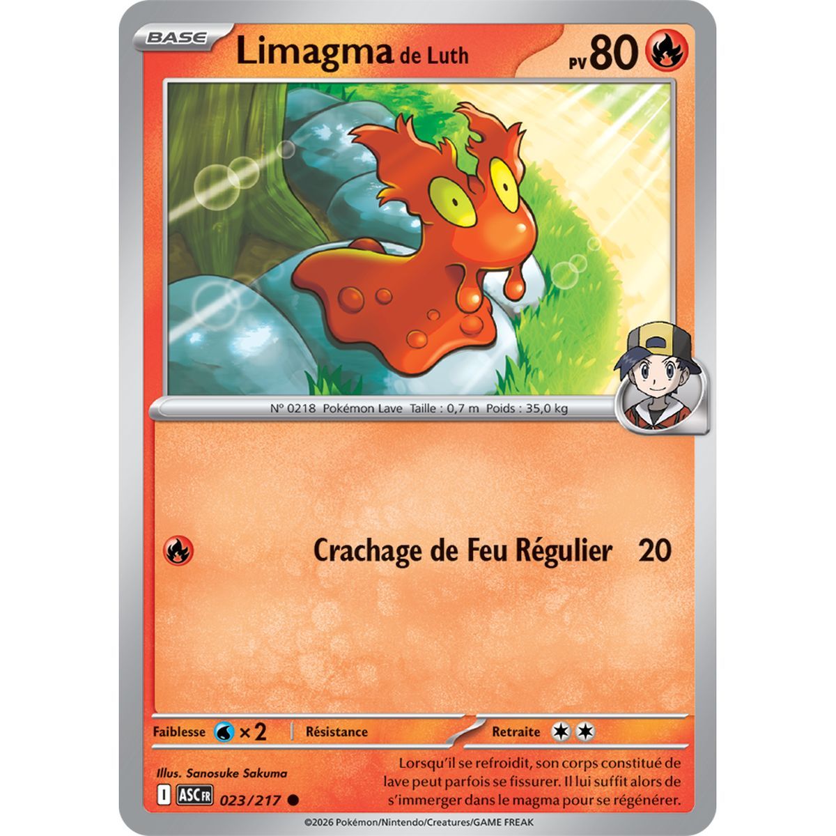 Luth's Slugma - Common 23/217 - ME02.5 - Pokémon - Mega Evolution Transcendent Heroes
