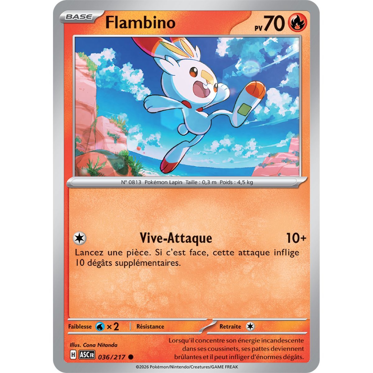 Scorbunny - Common 36/217 - ME02.5 - Pokémon - Mega Evolution Transcendent Heroes