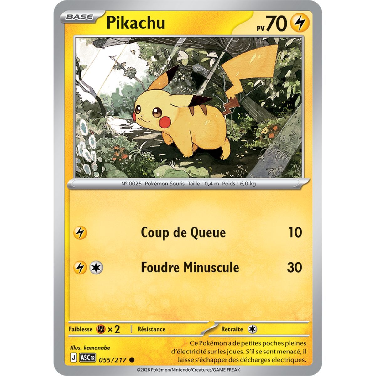 Pikachu - Common 55/217 - ME02.5 - Pokémon - Mega Evolution Transcendent Heroes