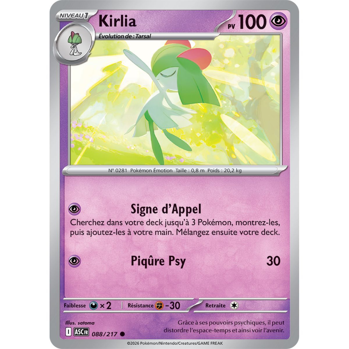 Kirlia - Common 88/217 - ME02.5 - Pokémon - Mega Evolution Transcendent Heroes