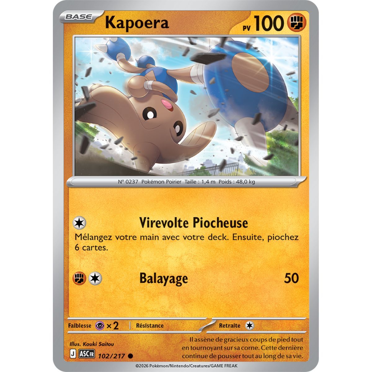 Kapoera - Common 102/217 - ME02.5 - Pokémon - Mega Evolution Transcendent Heroes