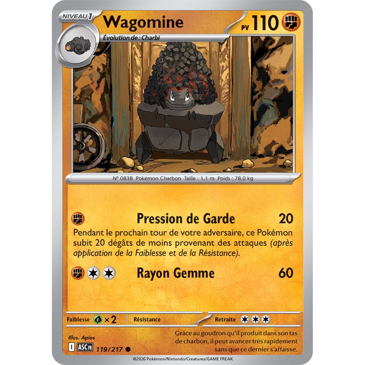 Wagomine - Common 119/217 - ME02.5 - Pokémon - Mega Evolution Transcendent Heroes