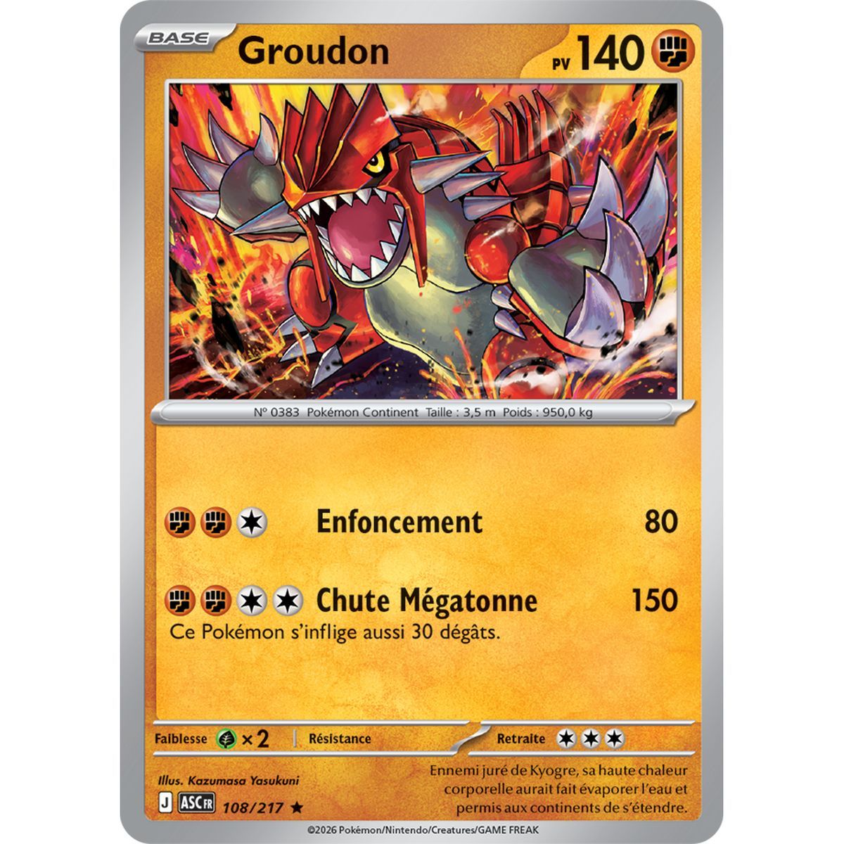 Groudon - Reverse 108/217 - ME02.5 - Pokémon - Mega Evolution Transcendent Heroes