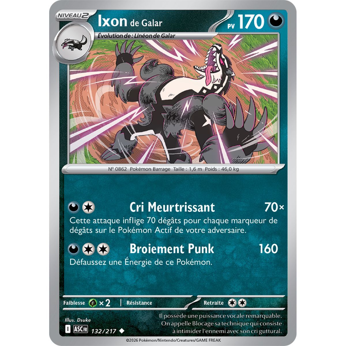 Galarian Obstagoon - Reverse 132/217 - ME02.5 - Pokémon - Mega Evolution Transcendent Heroes