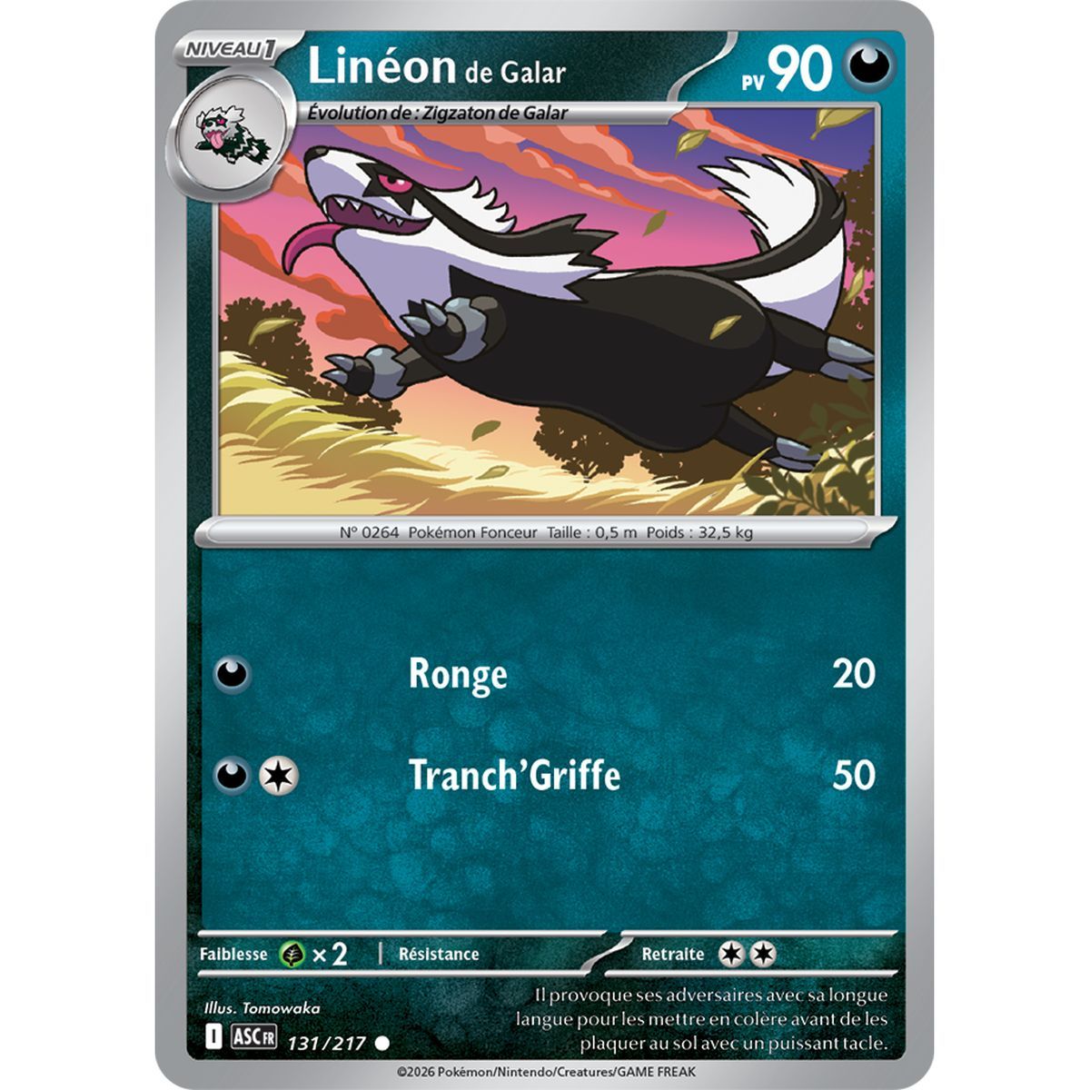 Galarian Linoone - Reverse 131/217 - ME02.5 - Pokémon - Mega Evolution Transcendent Heroes