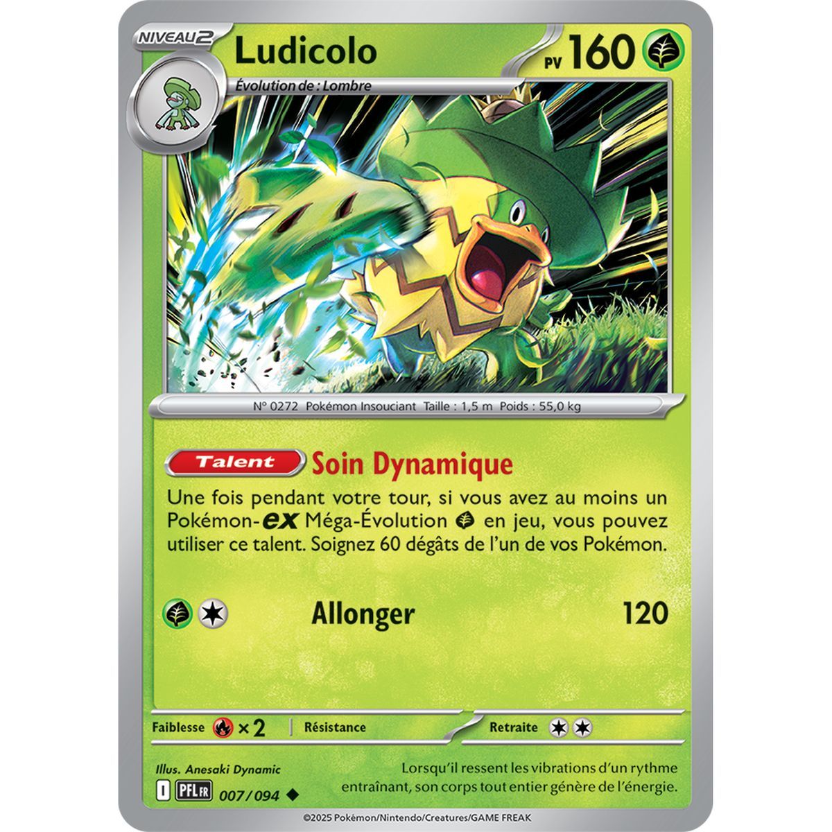 Ludicolo - Uncommon 7/94 - Mega Evolution 2 Phantasmagorical Flames