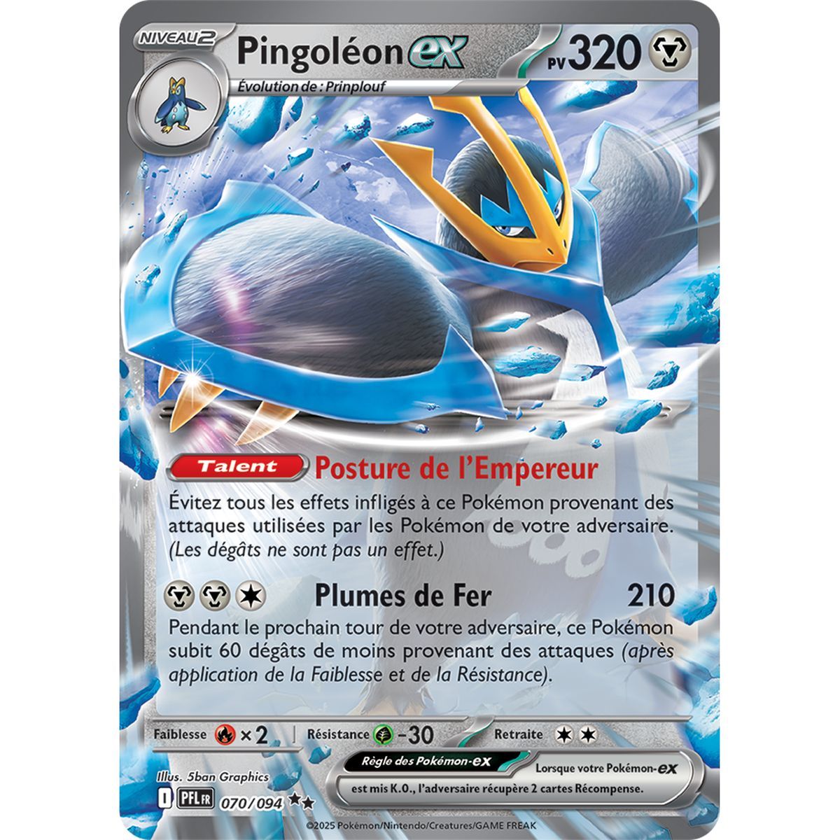 Empoleon-ex - Double Rare 70/94 - Mega Evolution 2 Phantasmagorical Flames